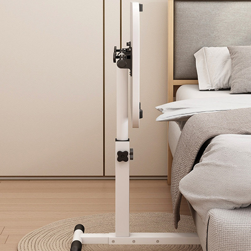 Table de chevet mobile pour dessus de lit avec bureau inclinable à hauteur réglable au-dessus de la table avec roulettes