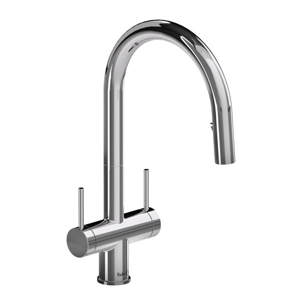 Riobel Azure Two Handle Pull-Down Kitchen Faucet With C-Spout | Wayfair