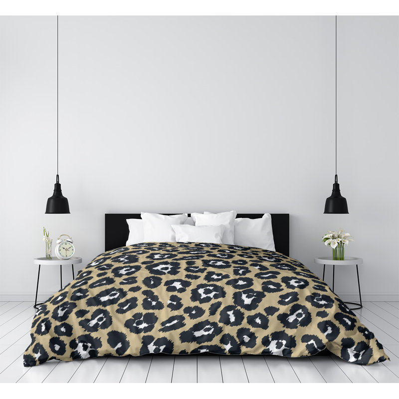 Housse de couette simple, Polyester brossé, Housse de couette pour lit simple, Brun clair / brun pâle