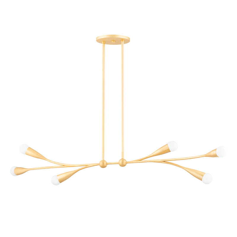 6 lumières linéaires ELsa, Or