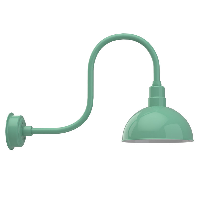 Luminaire de grange d’extérieur à del Dipkarpaz, H 9 po x l 12 po x P 17 po, Jade