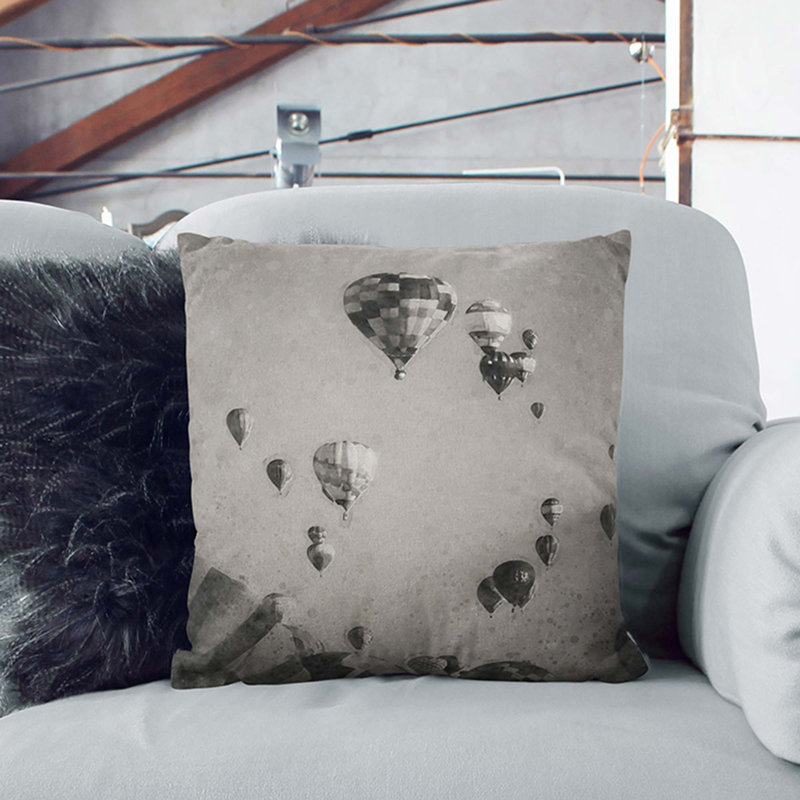 Square Throw Cushion, 40cm H x 40cm W x 15cm D, Stone