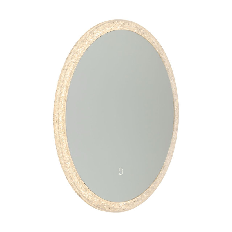 Renz - Miroir rond, Cristal transparent