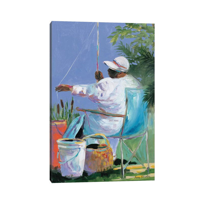 Sisters Fishing II by Jane Slivka - Wrapped Canvas Gallery-Wrapped Canvas Giclée, 45.72cm H x 30.48cm W