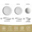 Ensemble de vaisselle et assiettes Constellation, 18 pièces, blanc-1598662238