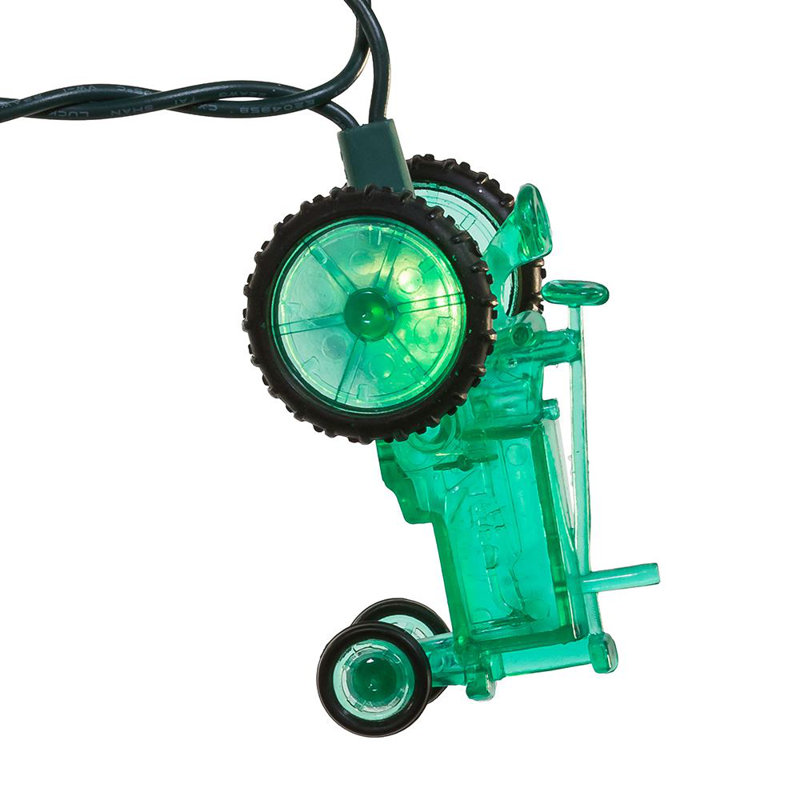 Tractor 10 Light String Lights, Green