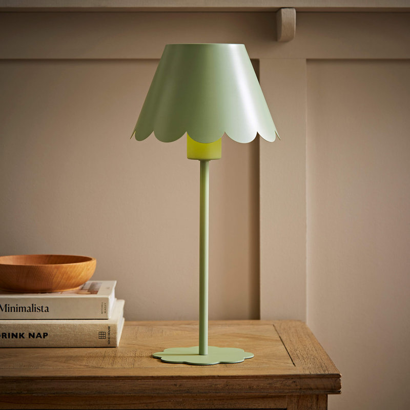 Deborha Metal Table Lamp, Green, Green
