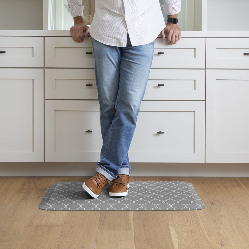 Tapis anti-fatigue, Rectangle 1 pi 8 po x 2 pi 8 po, Gris