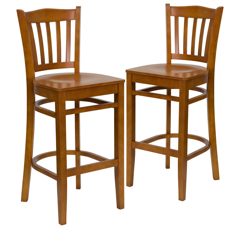 Loughran Solid Wood Counter Stool, Cherry