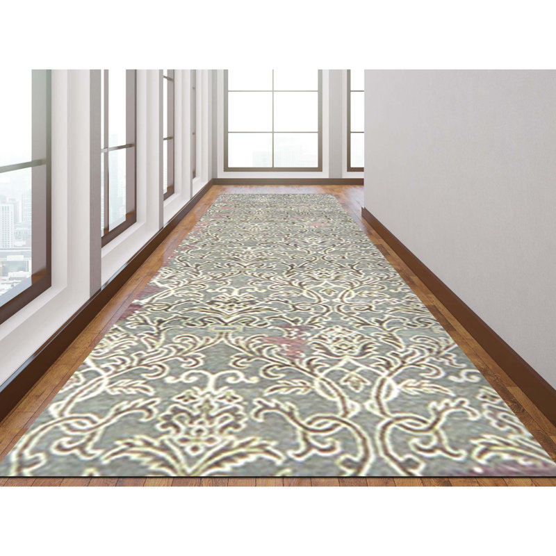 Canterbury Damask Area Rug, Runner 2'6 x 10'
