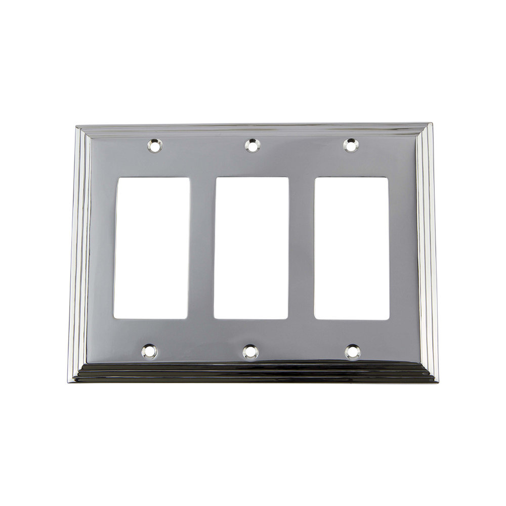 Deco 3-Gang Rocker Wall Plate Nostalgic Warehouse 
