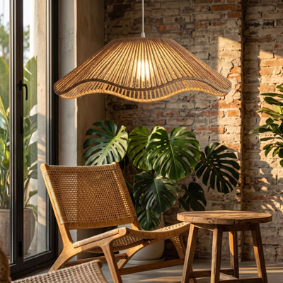 Lumière de nuit tissée à la main chapeau abat-jour rétro rotin abat-jour tissé à la main éclairage de la maison pour le restaurant et le salon