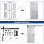 Porte de grange en bois manufacturé à panneaux en PVC avec trousse de quincaillerie-91154254-91154259