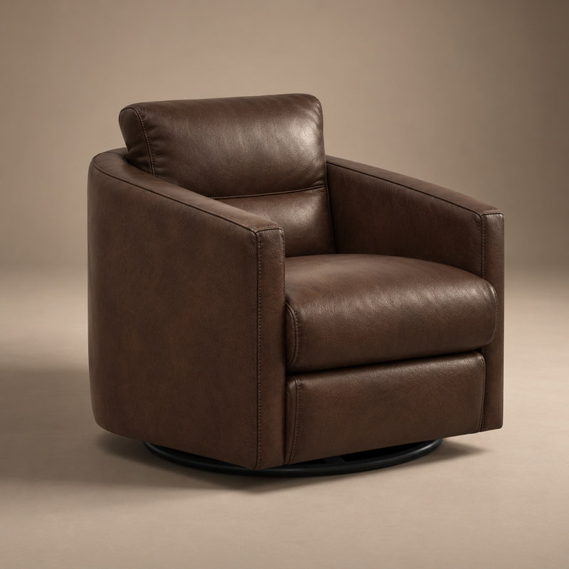 Fauteuil pivotant Gran Prix, Mousse cacao Berkshire