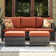 Kaniha Premium All-Weather Wicker 3 - Person Patio Conversation Sets with Cushions