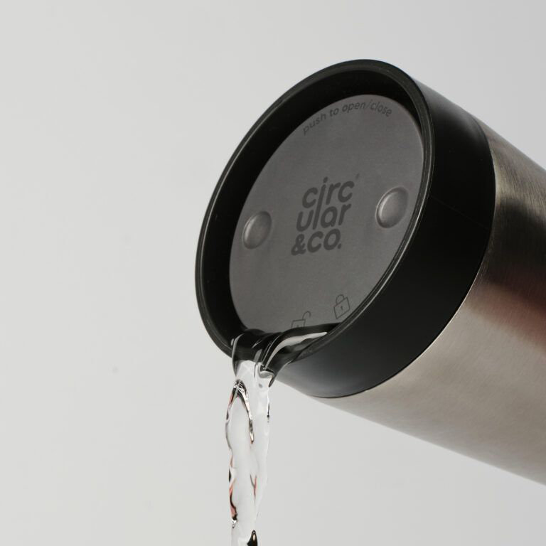 Circular&Co 8oz Stainless Steel Travel Mug 227 mL Vacuum Insulated Travel Mug with, 8oz, Uncoated Black