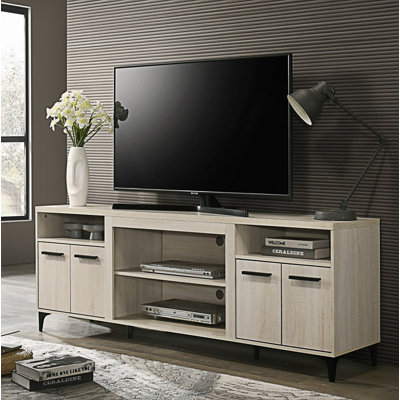 4-Door TV Stand With Shelves, Tv Console Table
