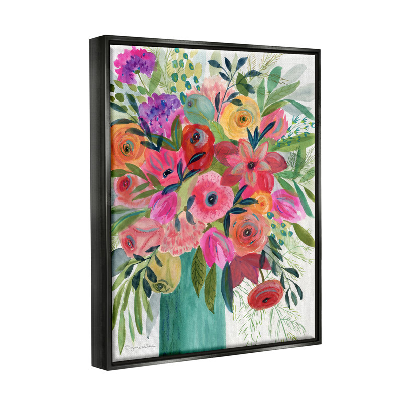 Art mural sur toile flottante Wild & Home Wildon Home® par Suzanne Allard, Cadre flottant noir de jais