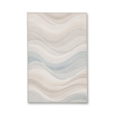 Tapis blanc tissé Mosso
