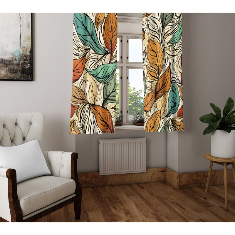 Paire de rideaux semi-transparents en polyester Arette, L 20 po x L 61 po