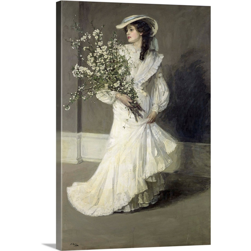 Reproduction d’art sur toile, "Spring" par John Lavery, H 60 po x l 40 po x P 1,25 po, Toile tendue