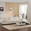 Canapé modulaire de 104 po x 60 po, en forme de L avec accoudoirs multifonctionnels, chargement à deux ports, porte-gobelet, poches de rangement latérales, repose-pieds de rangement mobile, conception capitonnée unique, coussin moelleux, chenille-1232129101