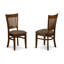 Ensemble de table de salle à manger 9 pièces moderne comprenant une table ovale en bois avec feuille papillon et 8 chaises de salle à manger en tissu de lin, espresso-1956678455-1954508256