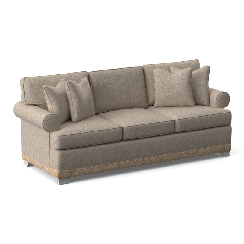 Fairwind 83" Sofa Bed with Reversible Cushions, Eggshell Crypton Performance; 0884-93, 5" Innerspring Mattress