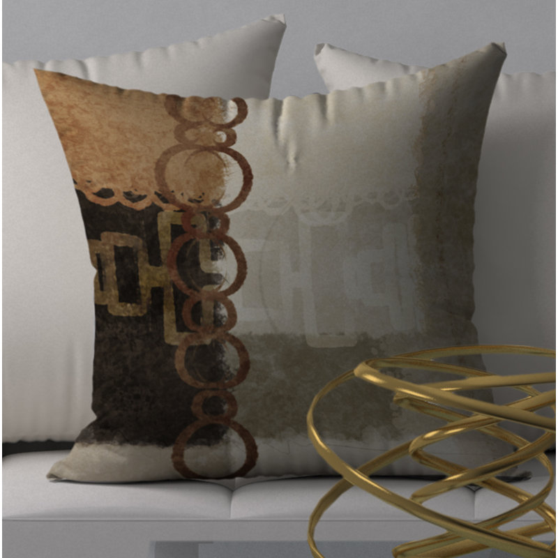Housse de coussin décorative carrée de style 20Ème siècle respectueuse de l’environnement, 18 po x 18 po