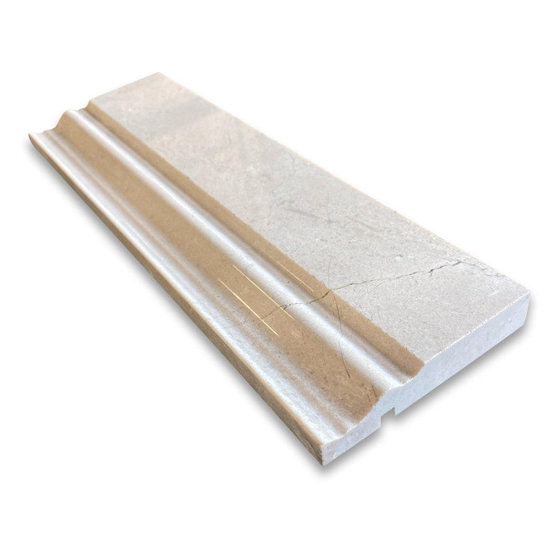 Garniture en marbre beige mat 4 "x 12"