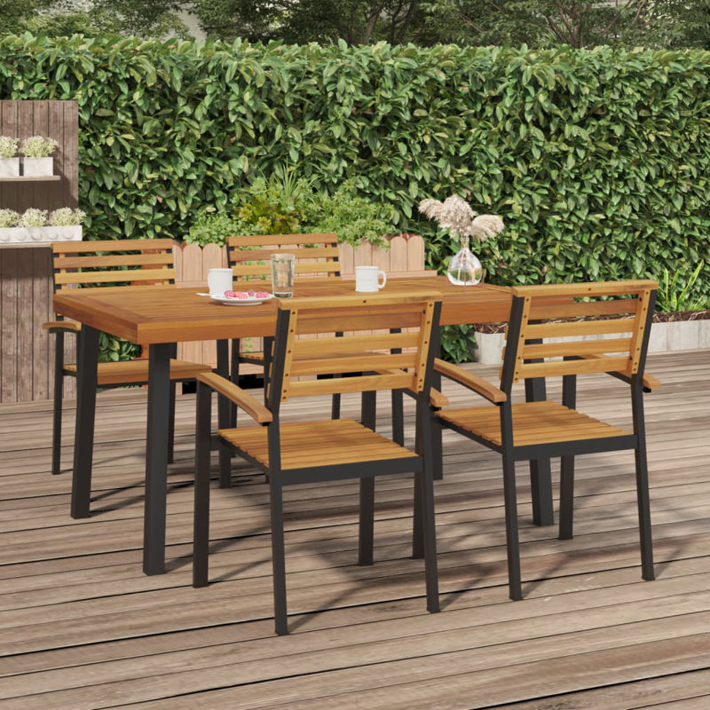 Rectangular Acacia Outdoor Coffee Table, 35.4" W x 59.1" L x 29.5" H