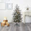 Arbre de Noël artificiel enneigé épinette avec lumières-1596008036