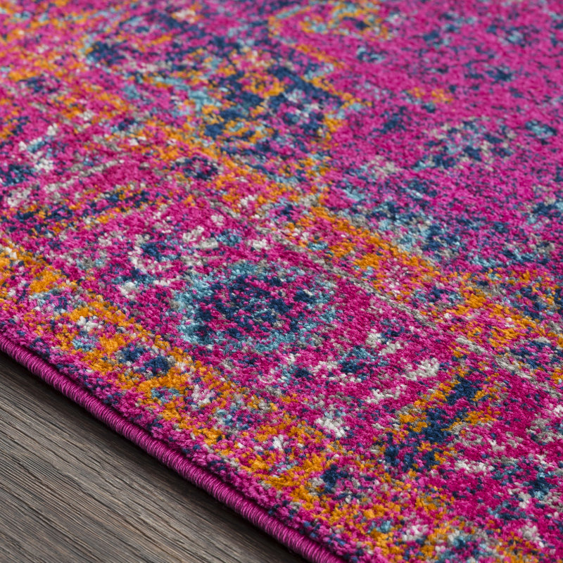 Hillsby Machine Woven Garnet/Navy Area Rug, Rectangle 7'10" x 10'3"