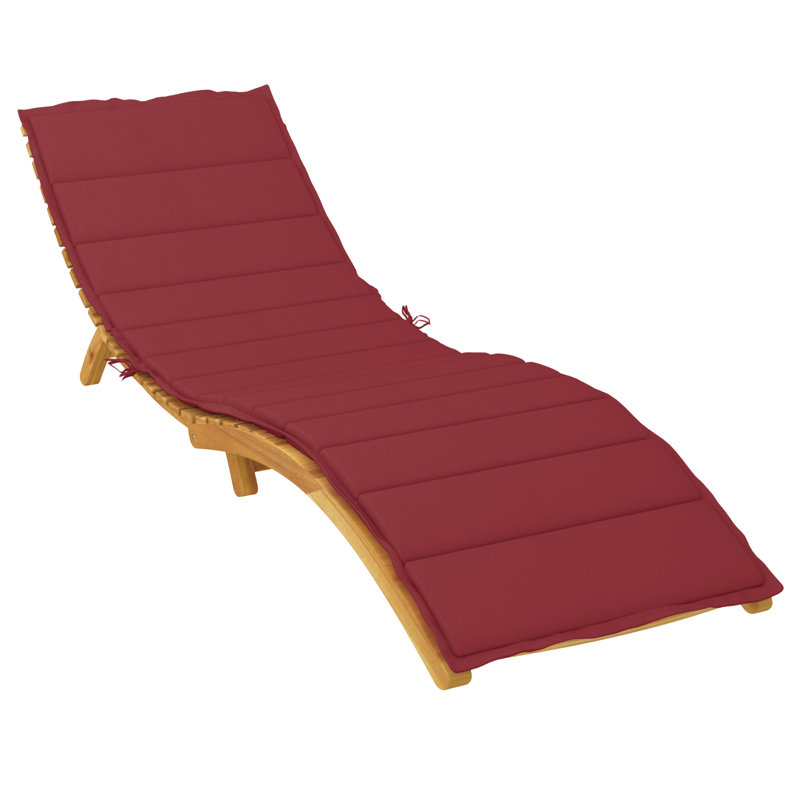 Outdoor Seat / Back Cushion, Wine Red, 27.6" W x 78.7" D x 1.2" H