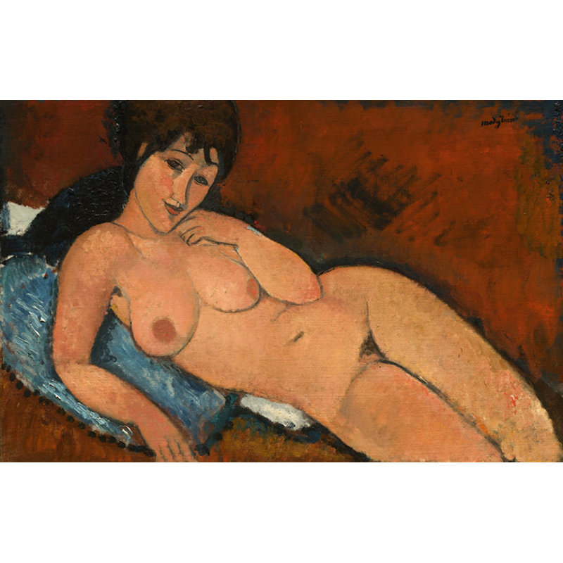 Nu sur un coussin, H 12 po x l 18 po
