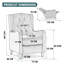 Arm Push Recliner Velvet Armchair