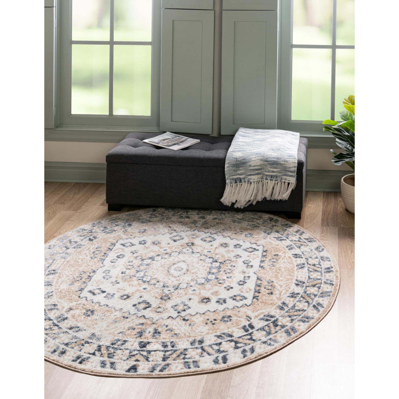 Braaten Oriental Indoor Rug, Round 3'