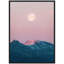 «Pastel Moonrise over Islandic Mountains» par Michael Schauer, reproduction d'art sur toile encadrée