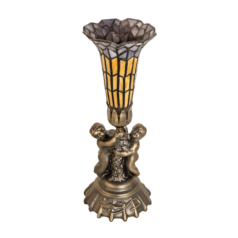 Pahulick Torchiere Table Lamp, Yellow/Gray