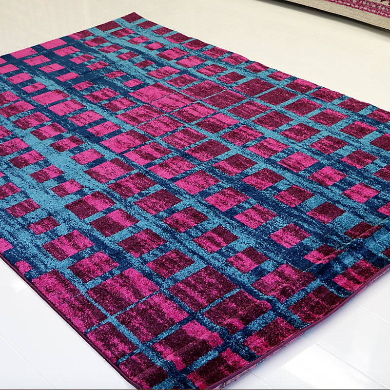 Tapis géométrique audacieux / neutre, Rectangle 6 pi 6 po x 9 pi 6 po