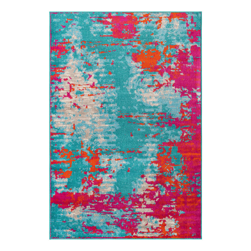 Abstract Indoor Rug, Rectangle 4' x 6'