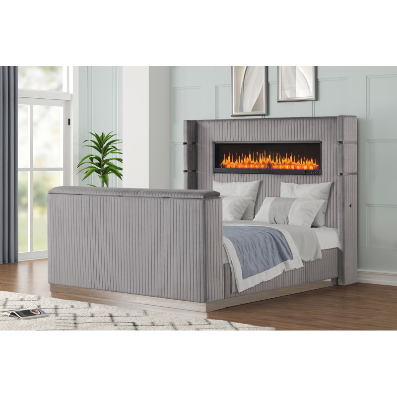 Ensemble de chambre à coucher pour grand lit 4 pièces Lavish Modern Style