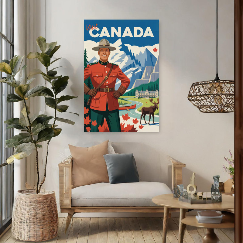 Art contemporain rétro, H 48 po x l 32 po