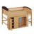 Full Size Loft Bed With Storage Cabinet, Wardrobe And LED-850132394