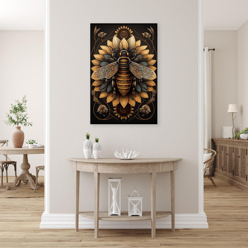 «Sunflowers and Bee», impression sur toile tendue, H 36 po x L 24 po x l 1,25 po