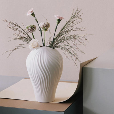 Vase de table en céramique blanche italienne minimaliste et originale