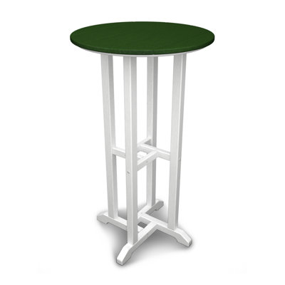 POLYWOOD 24" Round Farmhouse Bar Bistro Table