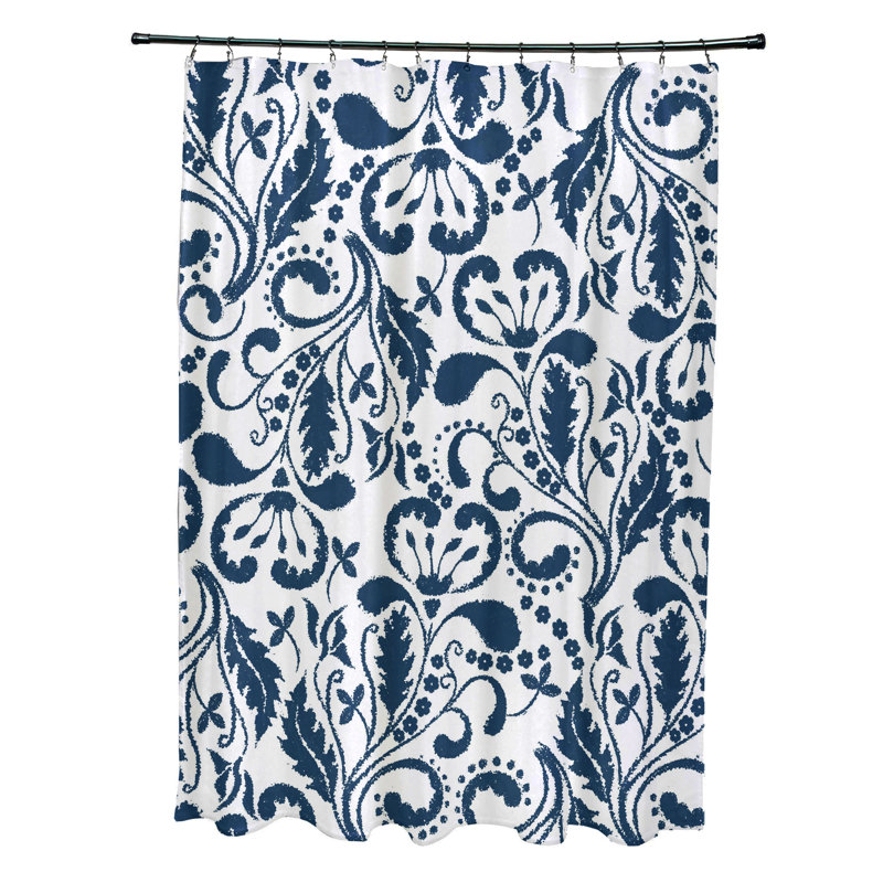 Rideau de douche simple Rushford, Bleu