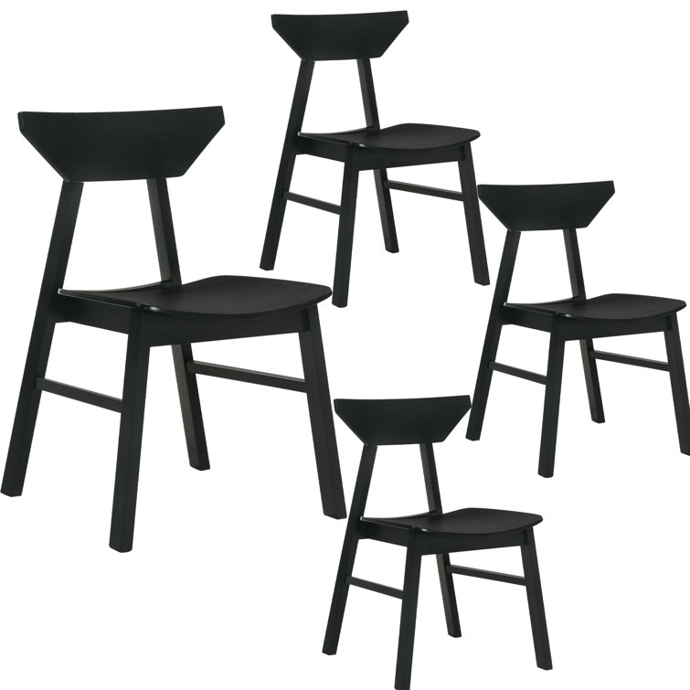 Modern Dining Chairs With Backrest, With Solid Wood Frame, For Dining Room/Living Room