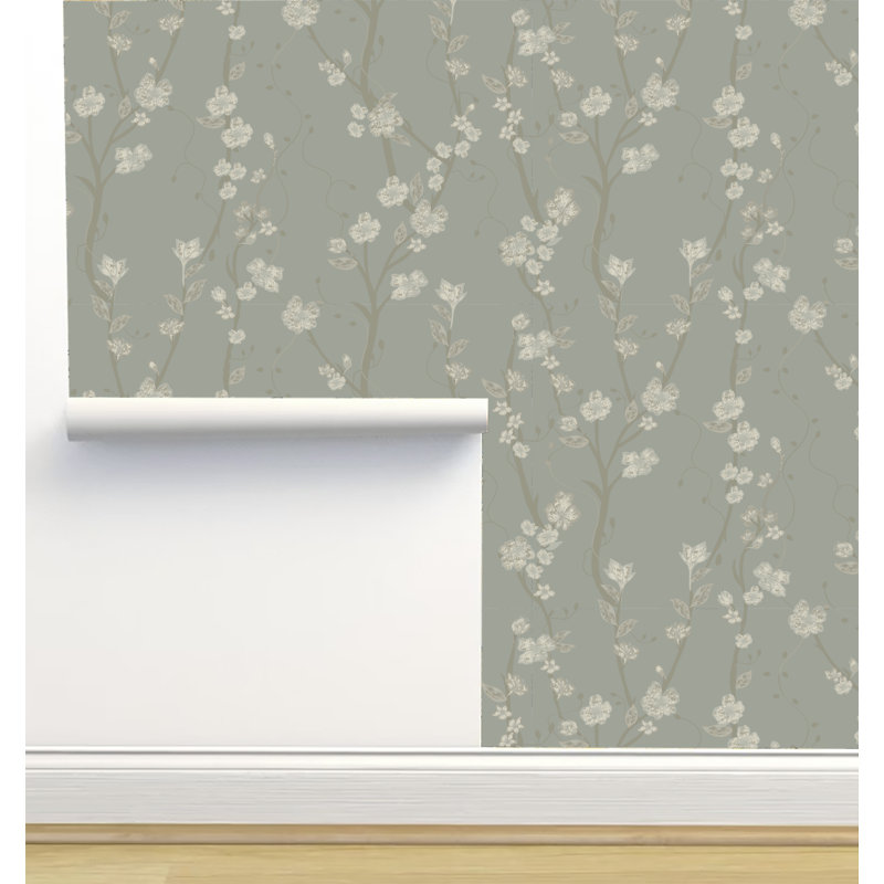 Rouleau de papier peint texturé L 2,16 pi x l 5 po Monor Designs, gris
